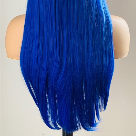 Royal Blue “Put On & Go” Synthetic Event Wig with Bangs 💙 NO FURTHER DISCOUNT - Picture 9 of 16